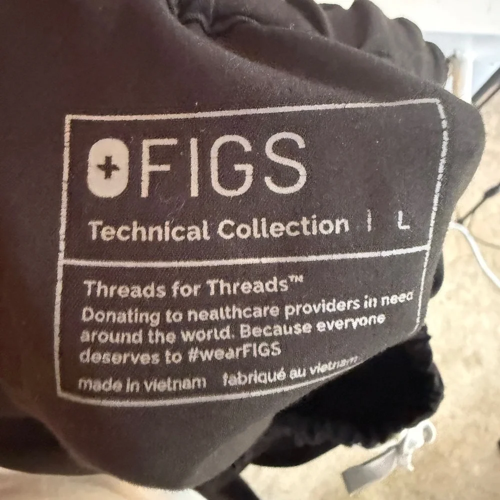 Figs Pisco Basic Scrub Pants Mens Large Black Technical Collection Healthcare